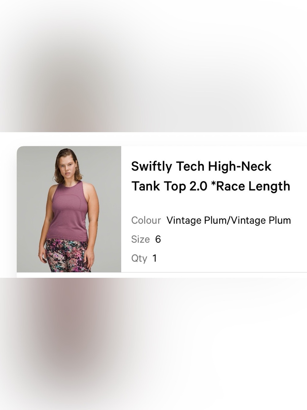 lululemon athletica Swiftly Tech High-Neck Tank Top - Vintage Plum
